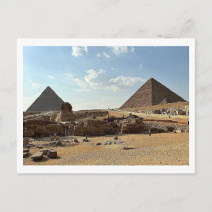 Ensemble des pyramides de Gizeh. Carte postale