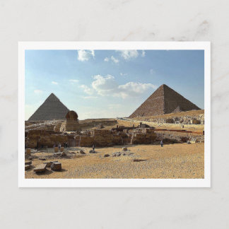 Ensemble des pyramides de Gizeh. Carte postale