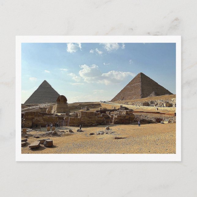 Ensemble des pyramides de Gizeh. Carte postale (Devant)