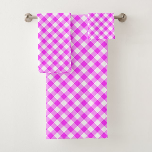 Ensemble diagonal de serviette de plaid de Buffalo (En situation)