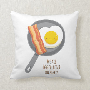 Ensemble Eggcellente Coussin de Bacon et d'Œuf Mig