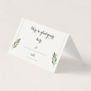 Ensemble élégant de cartes de placement pliées à m
