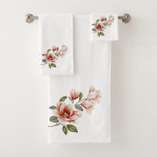 Ensemble élégant de serviette de salle de bains de (En situation)