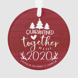 Ensemble en quarantaine Cute Covid Noël Rouge