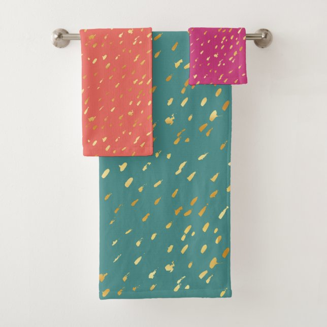 Ensemble exotique de serviette de couleurs (En situation)