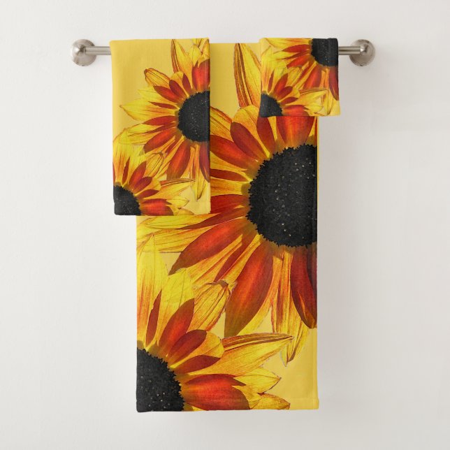 Ensemble floral de serviette de jardin de (En situation)
