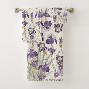 Ensemble français de serviette de Bath de fleurs
