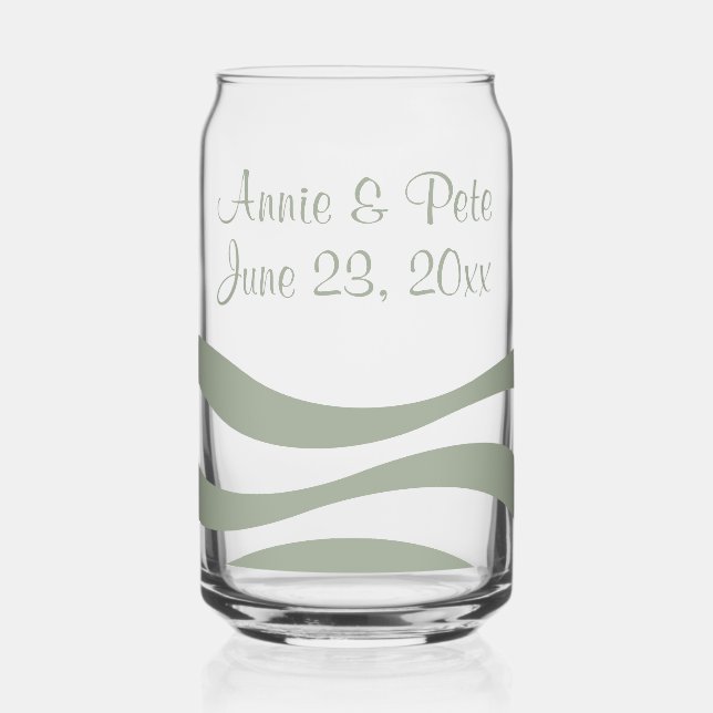 Ensemble mariage Couple Green Seafoam Waves Drinkw (Recto)
