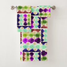 Ensemble multicolore de serviette de salle de
