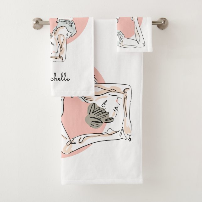 Ensemble nommé fait sur commande de serviette de (En situation)