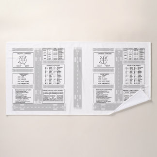 Ensemble pilote de serviette de Bath de Kneeboard