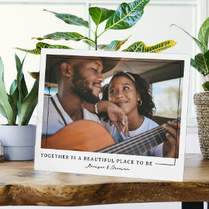 Ensemble Plaque Photo Personnalisée pour Couple