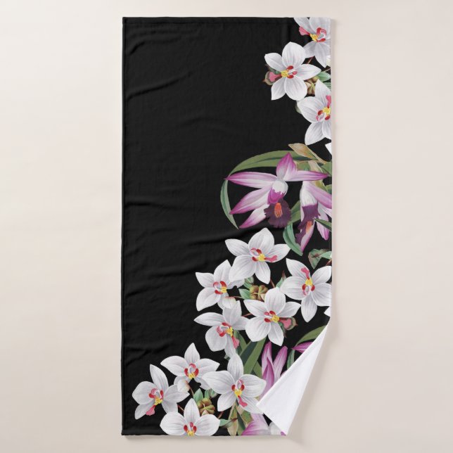 Ensemble pourpre blanc de serviette de Bath de (Serviette de bain)