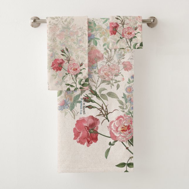 Ensemble rose de serviette de Bath de (En situation)