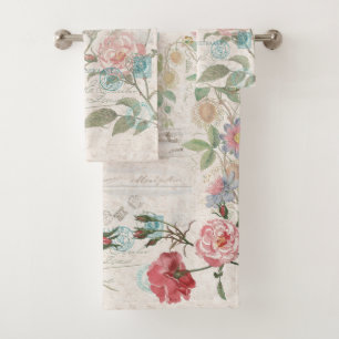 Ensemble rose de serviette de Bath de