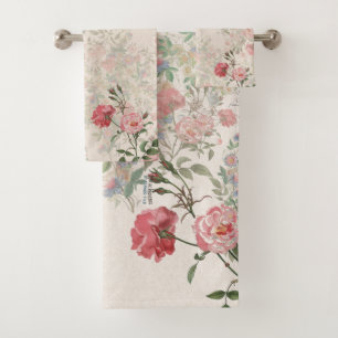Ensemble rose de serviette de Bath de