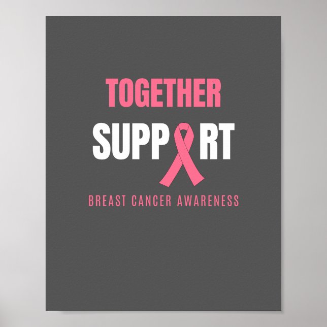 ensemble soutien cancer du sein Poster & Imprimés (Devant)
