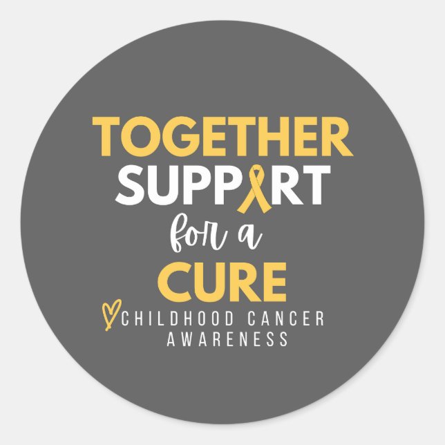 ensemble soutien cure cancer enfant autocollant (Devant)