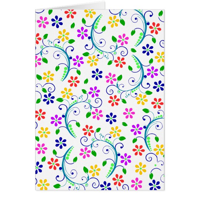 Ensemble tourbillonnant floral lumineux et coloré (Devant)