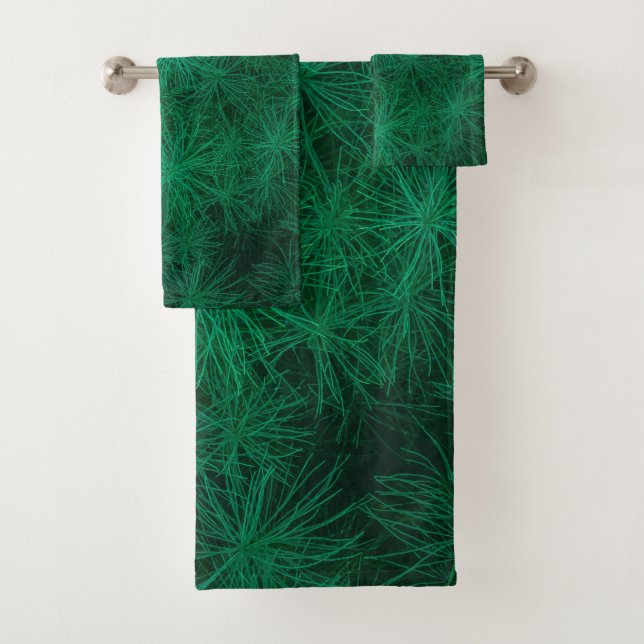 Ensemble vert élégant de serviette de l'arrière - (En situation)