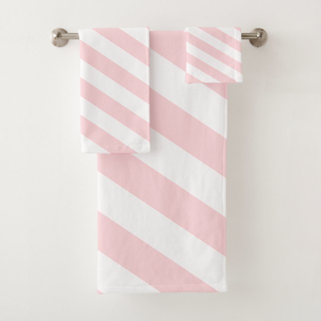 Ensembles de serviettes de salle de bain rayées ro (En situation)