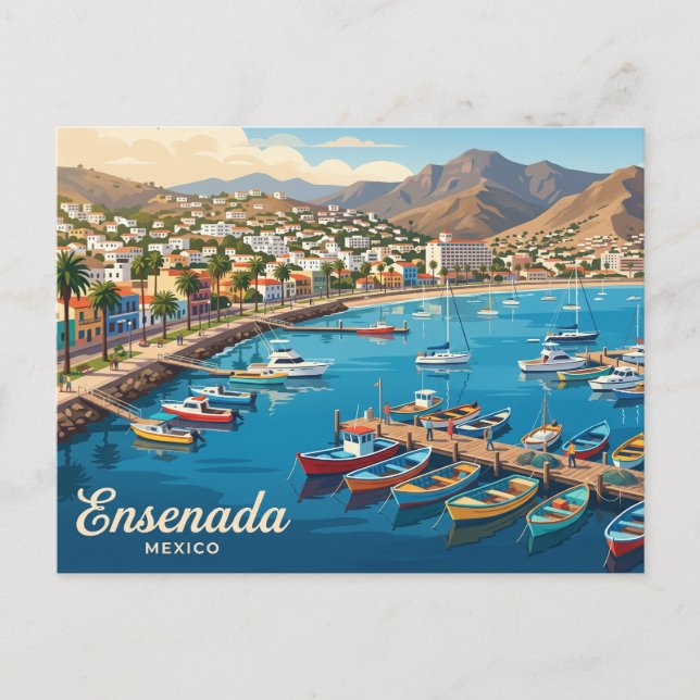 Ensenada Mexico Postcard (Front)