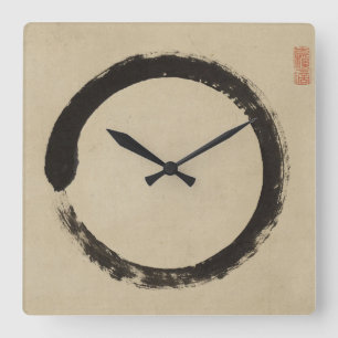 Enso by Taido Shufu Square Wall Clock