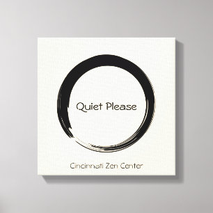 Enso Circle, quiet please Canvas Print