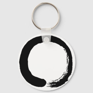 Enso Circle Zen Calligraphy Keychain