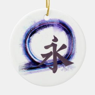 Enso - Eternity with Zen Ceramic Ornament
