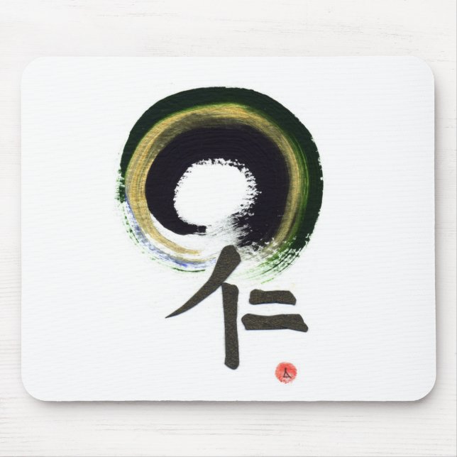 Enso - Kanji for benevolence Mouse Pad (Front)