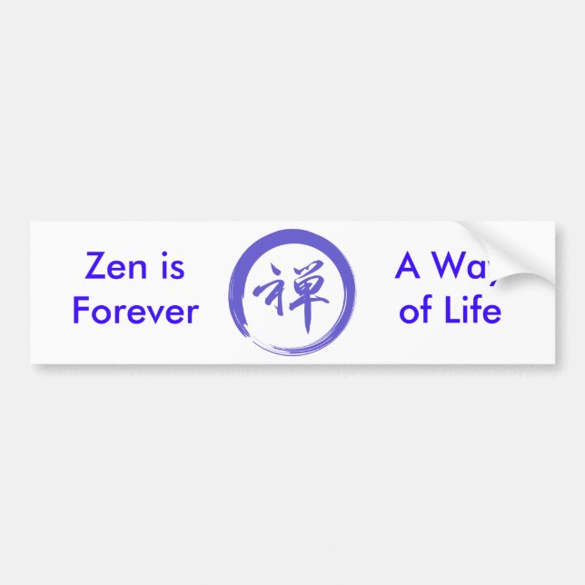 Enso Symbol with Zen Symbol Bumper Sticker (Front)