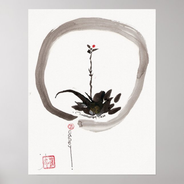 Enso Willow  Bud Art Print (Front)