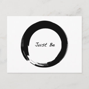 Enso with Just Be Postcard