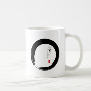 Enso with "With Love" kanji text Coffee Mug