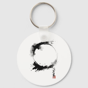 Enso Zen Buddhism Circle Meditation Yoga Keychain