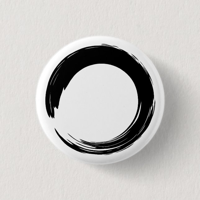  Enso Zen Circle 1 Inch Round Button (Front)