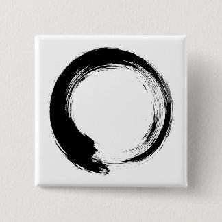 Enso Zen Circle 2 Inch Square Button