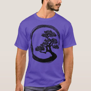 Enso Zen Circle and Bonsai Tree  T-Shirt