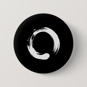 Enso, Zen, Circle, Buddha Meditation Japan Calligr 2 Inch Round Button