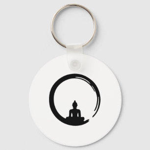 Enso, Zen, Circle, Buddha Meditation Japan Calligr Keychain