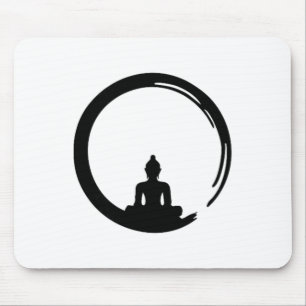 Enso, Zen, Circle, Buddha Meditation Japan Calligr Mouse Pad
