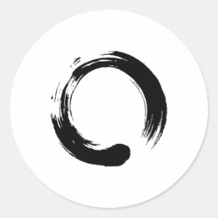 Enso, Zen, Circle, Symbol, Buddhism, Buddha, Medit Classic Round Sticker