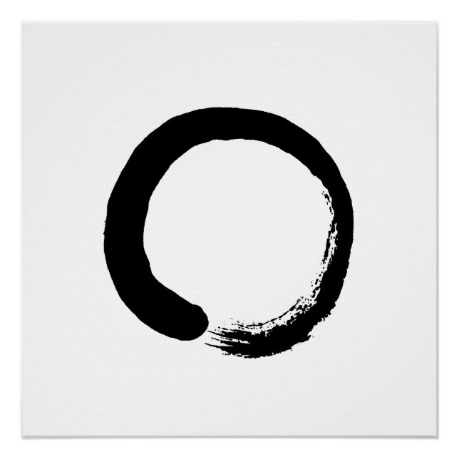 Ensō Zen Circle Symbol Square Poster (20x20) (Front)