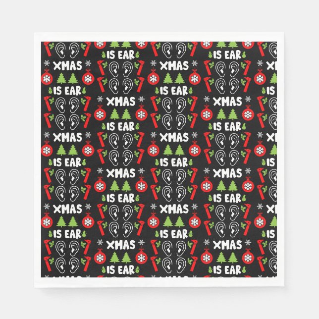 ENT Doctor Christmas  Napkin (Front)