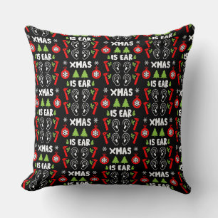 ENT Doctor Christmas Throw Pillow