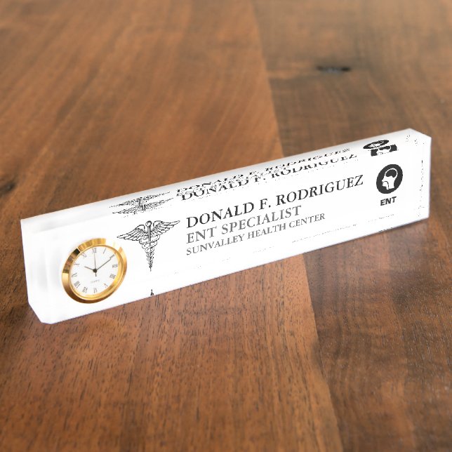 ENT doctors | Otolaryngologists Personalized Nameplate (Side)