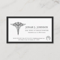 ENT | Otorhinolaryngology Minimalist Black Border