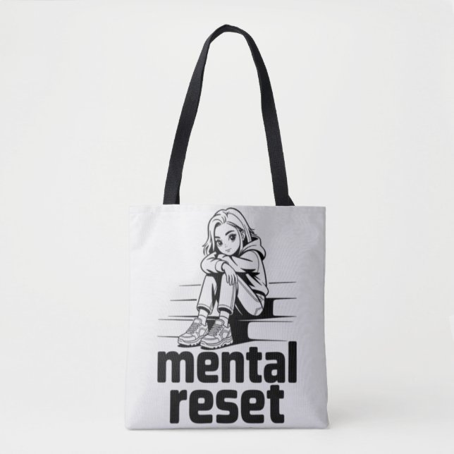 ental Reset – Silent Reflection Edition Tote Bag (Front)