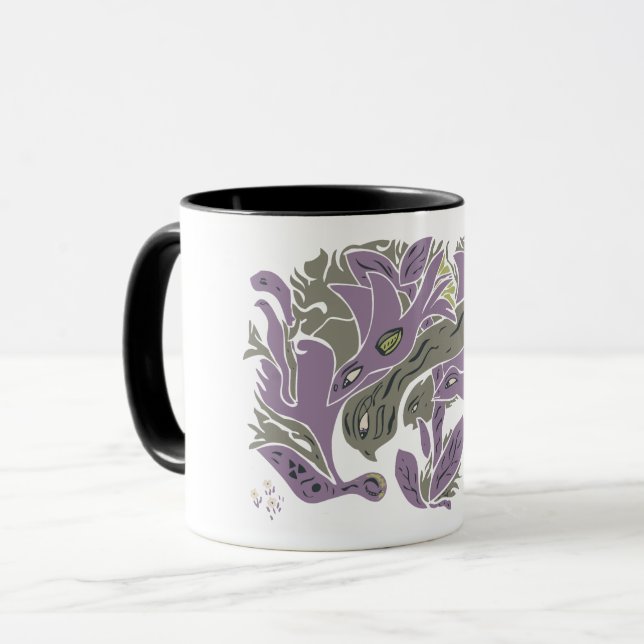 Entangled Aestetic Birds TWArt 12-purple Mug (Front Left)